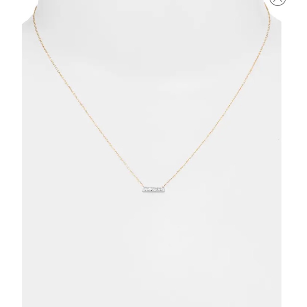 Diamond Bar Pendant Necklace